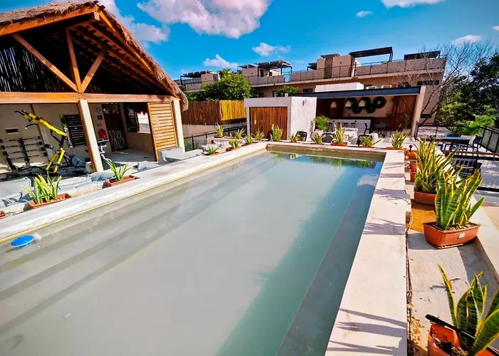 Apartamento Premium In 2 Bedrooms Roof Pool - Aldea Zama Tulum